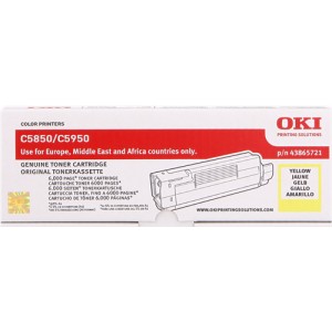 Toner OKI C5850 Amarillo Original PERTENENCIENTE A LA REFERENCIA OKI C5850 C5950