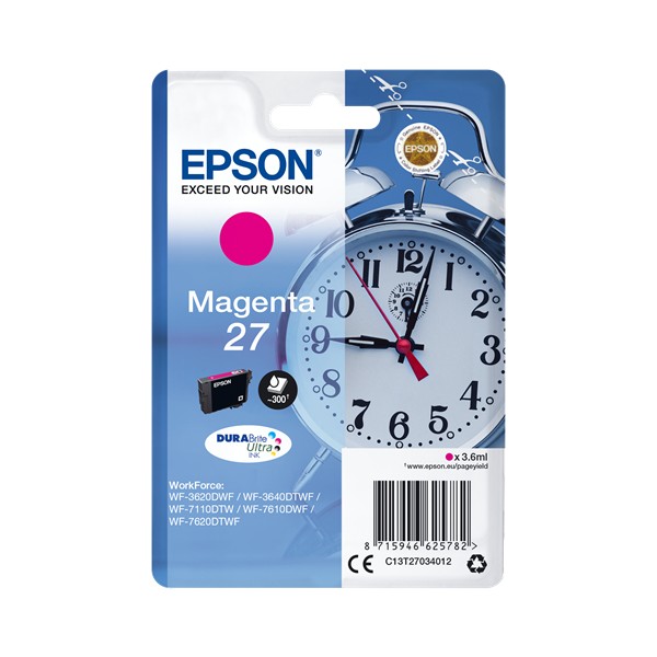 Epson 27 Magenta. T2703 Cartouche de Encre Original Epson 27 Magenta. T2703 Cartouche de Encre Original