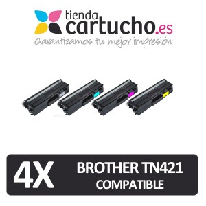 Pack 4 Toner Brother TN421 Compatibles (Elija colores) PARA LA IMPRESORA Toner imprimante Brother DCP-L8410CDW