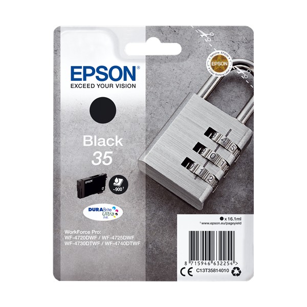 Epson 35 Noir, Cartouche De Encre Original Epson 35 Noir, Cartouche De Encre Original