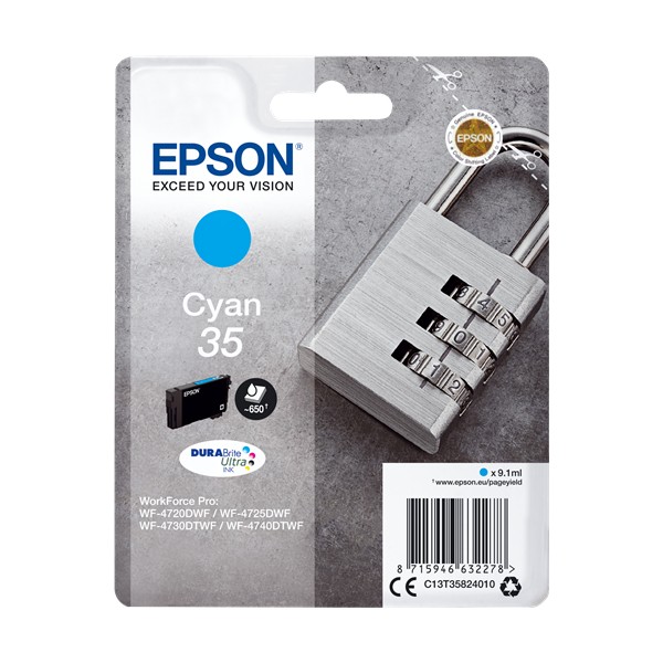 Epson 35 Cyan, Cartouche De Encre Original Epson 35 Cyan, Cartouche De Encre Original