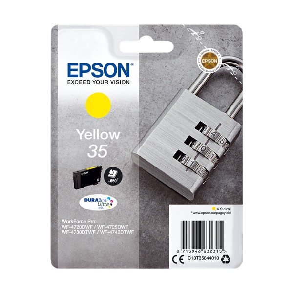 Epson 35 Jaune, Cartouche De Encre Original Epson 35 Jaune, Cartouche De Encre Original