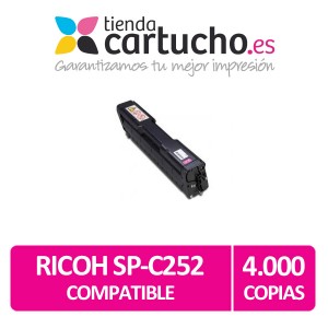 Toner Ricoh SPC252 Magenta Compatible PARA LA IMPRESORA Cartouches Ricoh Aficio SPC252DN / SF
