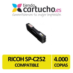 Toner Ricoh SPC252 Amarillo Compatible PARA LA IMPRESORA Cartouches Ricoh Aficio SPC252DN / SF