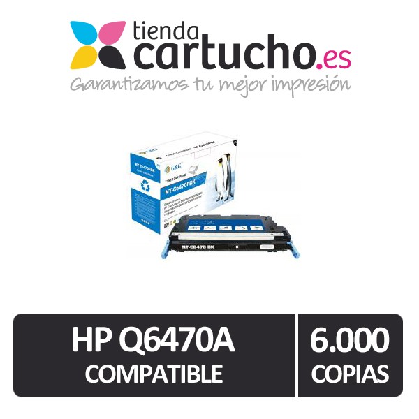 Toner HP Q6470A Noir Compatible Premium G&G Toner HP Q6470A Noir Compatible Premium G&G