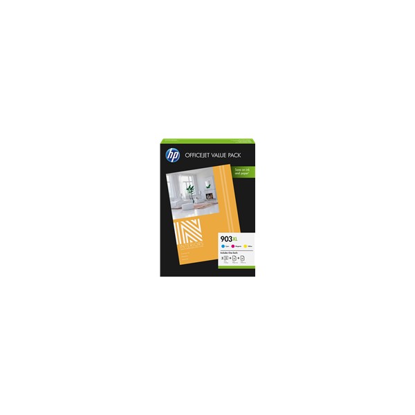 Pack 3 Cartouches De Encre Original Hp 903xl + 75 Hojas Pack 3 Cartouches De Encre Original Hp 903xl + 75 Hojas