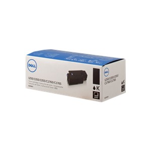 Toner Negro Dell 1250c - 1350cnw - 1355n - 1355cnw de alta capacidad (2000 pag) PERTENENCIENTE A LA REFERENCIA Cartouches DELL 1250/1350/1355