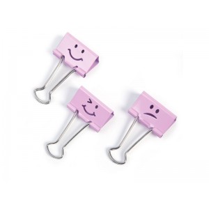 RAPESCO Caja 20 pinzas emoji rosa 19mm