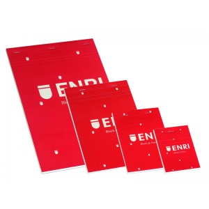 ENRI Bloc Grapado Tapa Blanda A5 80 Hojas 4X4 Rojo
