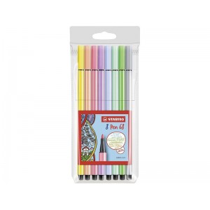 STABILO Estuche 8 rotuladores Pen 68 pastel surtidos