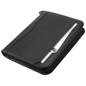 ALASSIO Portabloc Reggio Simil piel A4 360x280x50mm Negro 4 anillas 