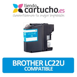 Cartucho de tinta Brother LC22U Cyan XL compatible (LC-22UC) PERTENENCIENTE A LA REFERENCIA Encre Brother LC-22U