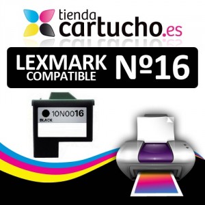 LEXMARK Nº 16 (15ml.) CARTUCHO COMPATIBLE (SUSTITUYE CARTUCHO ORIGINAL REF. 010N0016E) PARA LA IMPRESORA Cartouches Lexmark X1100