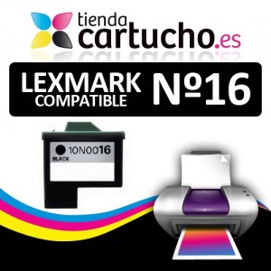 LEXMARK Nº 16 (15ml.) CARTUCHO COMPATIBLE (SUSTITUYE CARTUCHO ORIGINAL REF. 010N0016E) PARA LA IMPRESORA Cartouches Lexmark X74