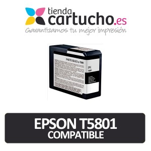 Cartucho de tinta epson T5801 negro photo compatible PERTENENCIENTE A LA REFERENCIA Encre Epson T5801/2/3/4/5/6/7/8/9