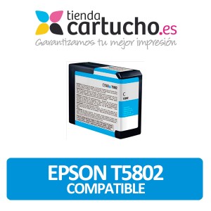 Cartucho de tinta epson T5802 cyan compatible PERTENENCIENTE A LA REFERENCIA Encre Epson T5801/2/3/4/5/6/7/8/9