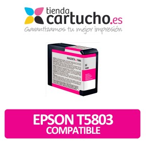 Cartucho de tinta epson T5803 magenta compatible PERTENENCIENTE A LA REFERENCIA Encre Epson T5801/2/3/4/5/6/7/8/9