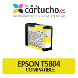 Cartucho de tinta epson T5804 amarillo compatible PERTENENCIENTE A LA REFERENCIA Encre Epson T5801/2/3/4/5/6/7/8/9