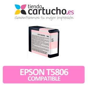 Cartucho de tinta epson T5806 magenta light compatible PERTENENCIENTE A LA REFERENCIA Encre Epson T5801/2/3/4/5/6/7/8/9