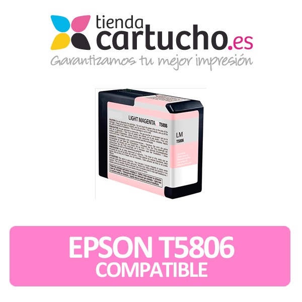 Cartouche d'encre Epson T5806 magenta light compatible Cartouche d'encre Epson T5806 magenta light compatible