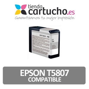 Cartucho de tinta epson T5807 negro light compatible PERTENENCIENTE A LA REFERENCIA Encre Epson T5801/2/3/4/5/6/7/8/9