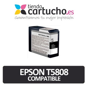 Cartucho de tinta epson T5808 negro mate compatible PERTENENCIENTE A LA REFERENCIA Encre Epson T5801/2/3/4/5/6/7/8/9