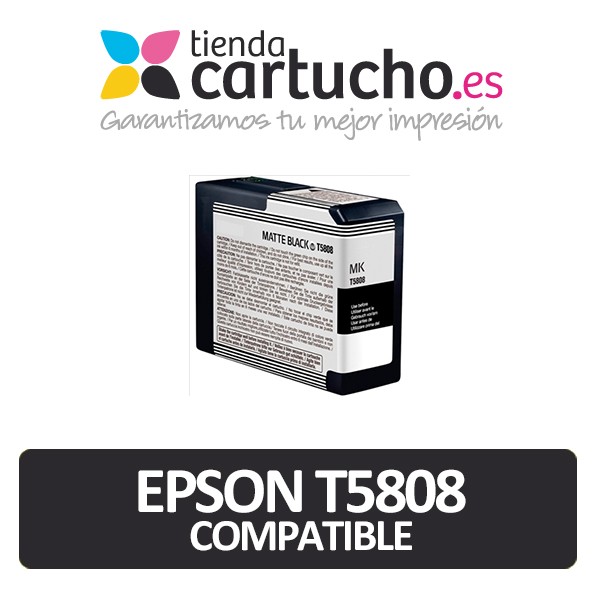 Cartouche d'encre Epson T5808 noir MAT compatible Cartouche d'encre Epson T5808 noir MAT compatible