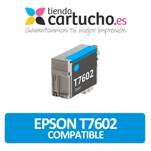 Cartucho de tinta epson T7602 cyan compatible PERTENENCIENTE A LA REFERENCIA Encre Epson T7601/2/3/4/5/6/7/8/9