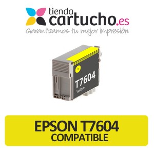 Cartucho de tinta epson T7604 amarillo compatible PERTENENCIENTE A LA REFERENCIA Encre Epson T7601/2/3/4/5/6/7/8/9