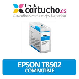 Cartucho de tinta epson T8502 cyan compatible PERTENENCIENTE A LA REFERENCIA Encre Epson T8501/2/3/4/5/6/7/8/9