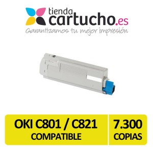 Toner OKI C801 / C821 Compatible Amarillo PARA LA IMPRESORA Toner OKI C801