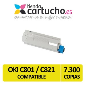 Toner OKI C801 / C821 Compatible Amarillo PARA LA IMPRESORA Toner OKI C801DN