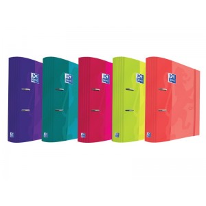 OXFORD Archivador palanca Touch A4 lomo ergonómico con goma y tapas extraduras. Colores surtidos.