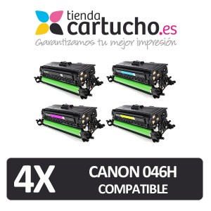 PACK 4 (ELIJA COLORES) TONER CANON 046H Compatible PERTENENCIENTE A LA REFERENCIA Canon 046