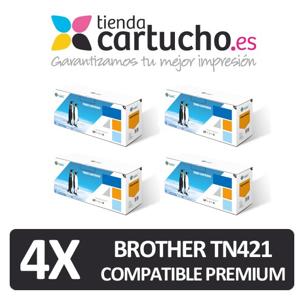 PACK 4 TONER BROTHER TN421 COMPATIBLES PREMIUM (CHOISIR LES COULEURS) PACK 4 TONER BROTHER TN421 COMPATIBLES PREMIUM (CHOISIR LES COULEURS)