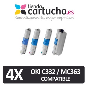 PACK 4 TONER OKI C332 / MC363 / MD363 (ELIJA COLORES) PARA LA IMPRESORA Toner OKI MC363