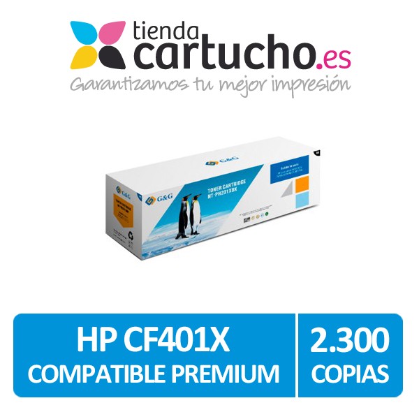 Toner HP CF401X (201X) Compatible Premium Cyan Toner HP CF401X (201X) Compatible Premium Cyan