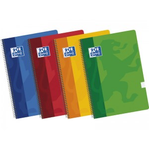 OXFORD Cuaderno espiral 80h Folio Pautado Colores Surtidos