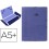 CARPETA LIDERPAPEL GOMAS CUARTO (A5+) 3 SOLAPAS CARTON PINTADO AZUL 