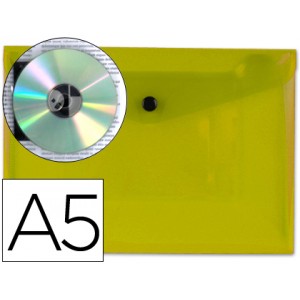 Carpeta liderpapel dossier broche 34351 polipropileno din a5 amarillo transparente