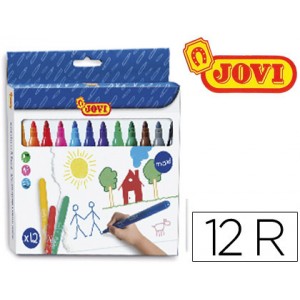 Rotulador jovi maxi 13 mm caja de 12 rotuladores surtidos