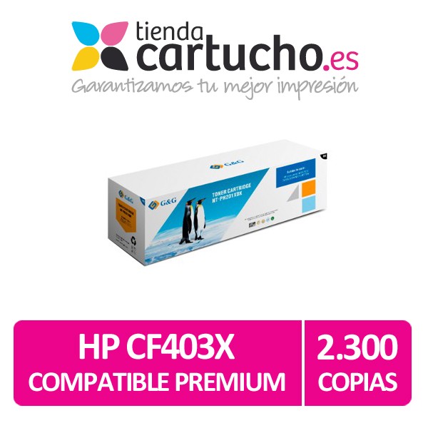 Toner HP CF403X (201X) Compatible Premium Magenta Toner HP CF403X (201X) Compatible Premium Magenta