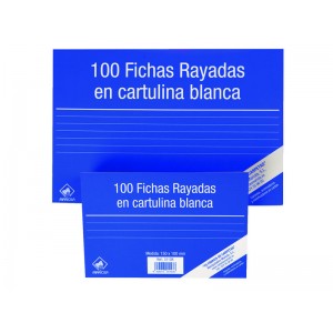 MARIOLA PACK 100 FICHAS LISAS CARTULINA DIMENSIONES 95X65 