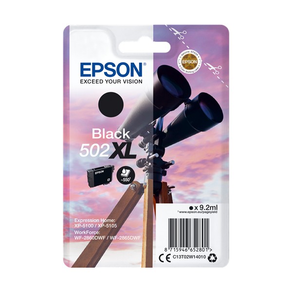 Epson 502XL Noir Original (C13T02W14010) Epson 502XL Noir Original (C13T02W14010)