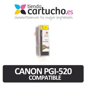 CARTUCHO COMPATIBLE CANON CLI-520 NEGRO ALTA CAPACIDAD PERTENENCIENTE A LA REFERENCIA Canon PGI520 / CLI521