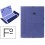 CARPETA LIDERPAPEL GOMAS FOLIO 3 SOLAPAS CARTON PINTADO AZUL