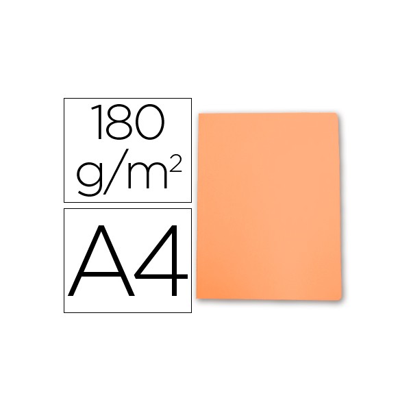 Subcarpeta cartulina gio din a4 naranja pastel 180 g/m2.400040550 Subcarpeta cartulina gio din a4 naranja pastel 180 g/m2.400040550