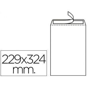 Sobre liderpapel bolsa n.8 blanco din 229x324 mm tira de silicona caja de 250 unidades.	