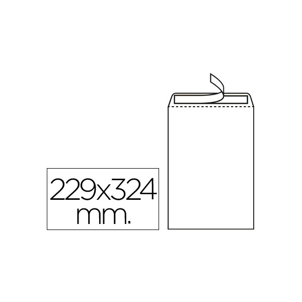 Sobre liderpapel bolsa n.8 blanco din 229x324 mm tira de silicona caja de 250 unidades. Sobre liderpapel bolsa n.8 blanco din 229x324 mm tira de silicona caja de 250 unidades.