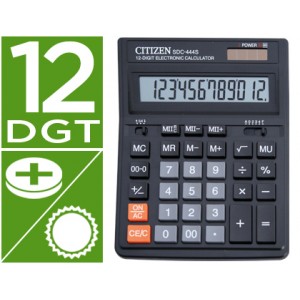 Calculadora citizen sobremesa sdc-444 s 12 digitos.	